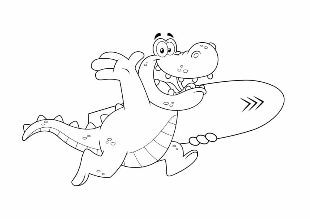 tegning af krokodille 11