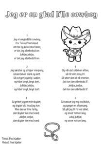 sangtekst jeg er en glad lille cowboy