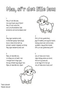 sangtekst mae sir det lille lam