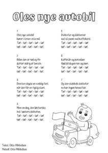 sangtekst oles nye autobil