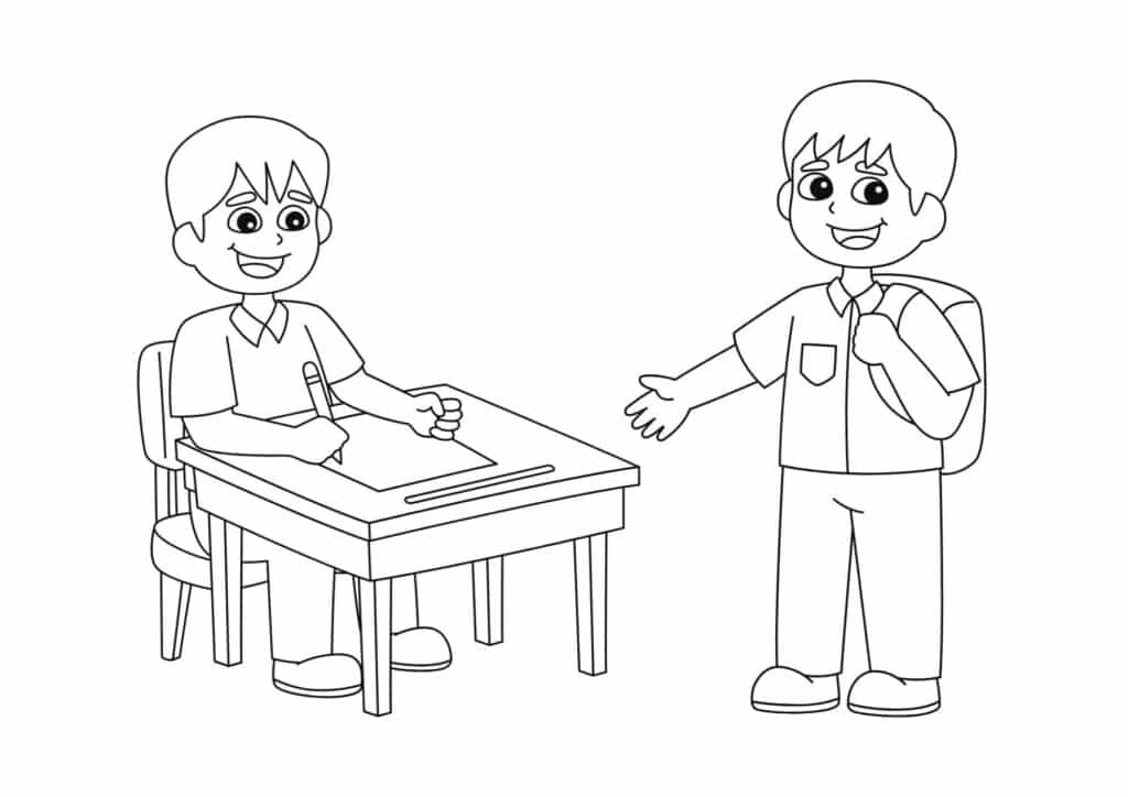 tegning af skoleelever 1
